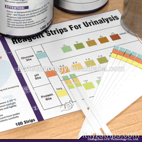 Kit test rapido Urine Analysis Strip 3 parametri